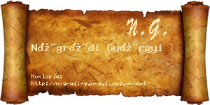 Nógrádi Györgyi névjegykártya