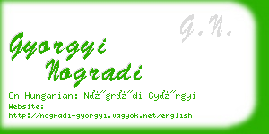 gyorgyi nogradi business card